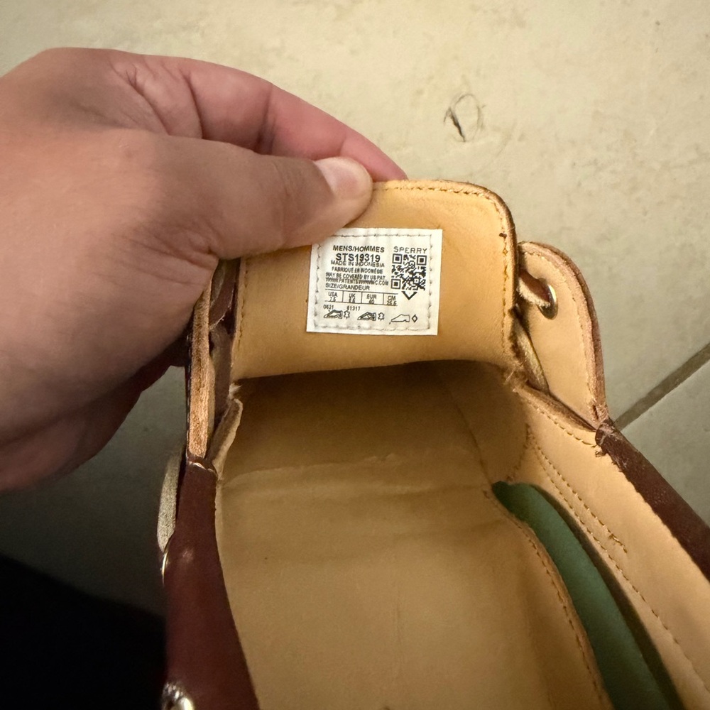 Sperry Gold Cup Leather Boat Shoes Brown Mens 7.5 New w/ Box Premium - Picture 6 of 7